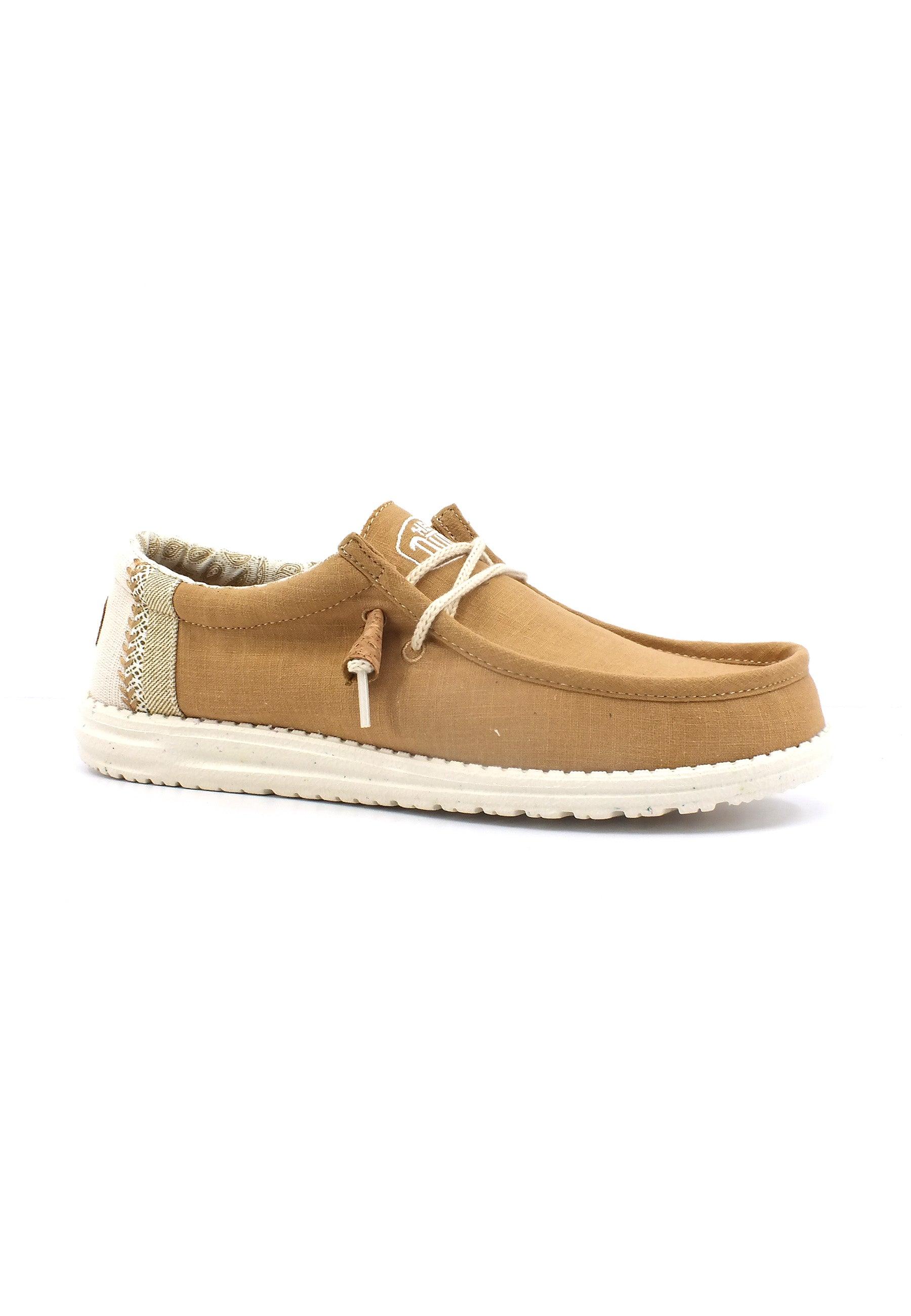 HEY DUDE Wally Break Stitch Sneaker Vela Uomo Ocra 40015-76F - Sandrini Calzature e Abbigliamento