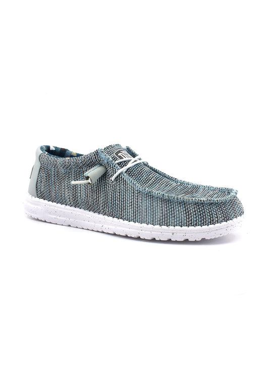HEY DUDE Wally Sox Sneaker Vela Uomo Ice Grey 40019-1HN - Sandrini Calzature e Abbigliamento