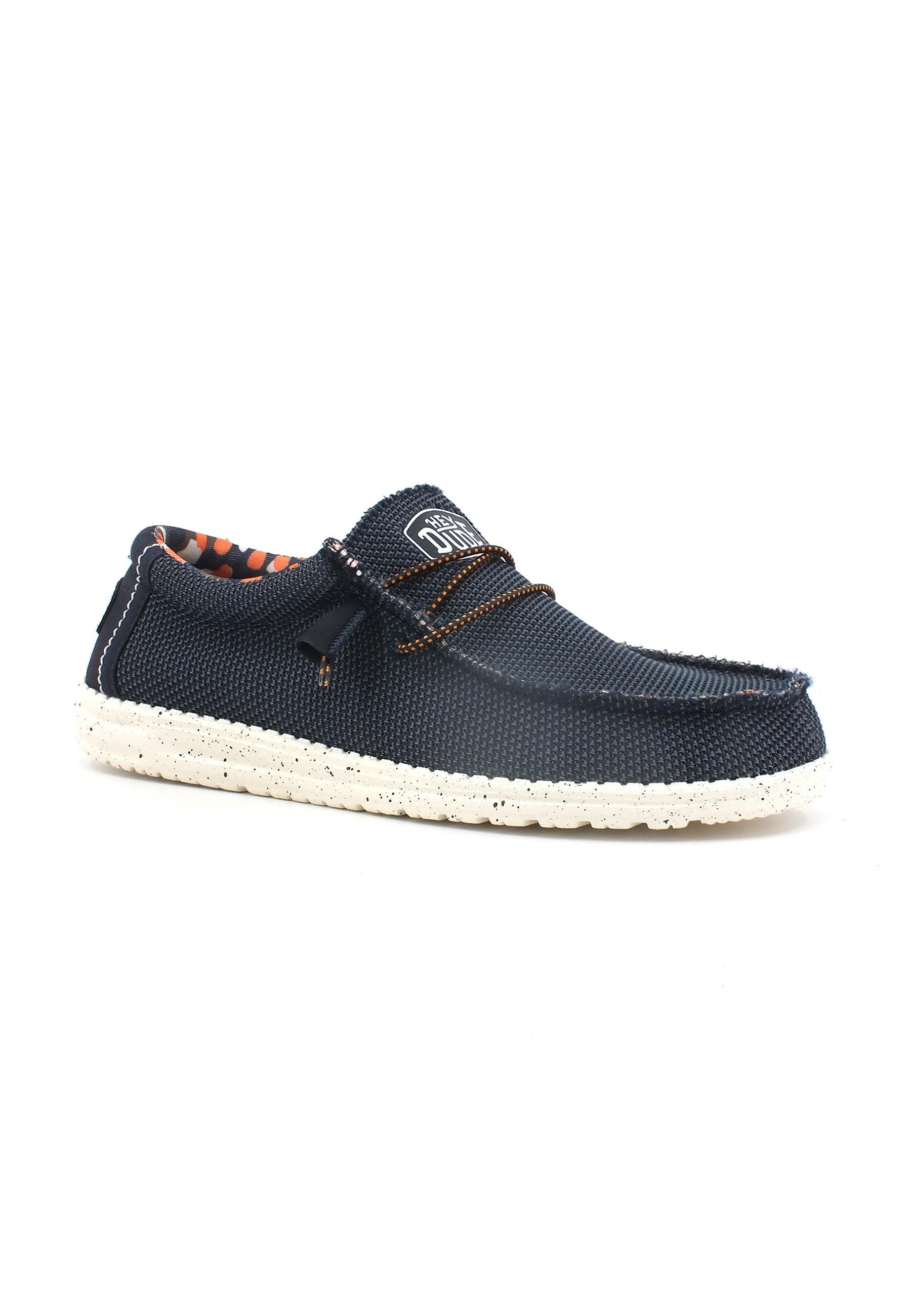 HEY DUDE Wally Sox Stitch Sneaker Vela Uomo Blue 40161-4NY - Sandrini Calzature e Abbigliamento