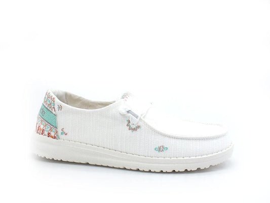 HEY DUDE Wendy Flora Scarpa Vela Lily White 122160215 - Sandrini Calzature e Abbigliamento