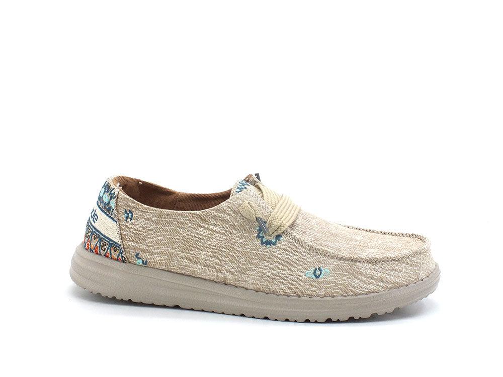 HEY DUDE Wendy Flora Scarpa Vela Sunflower Beige 122166017 - Sandrini Calzature e Abbigliamento