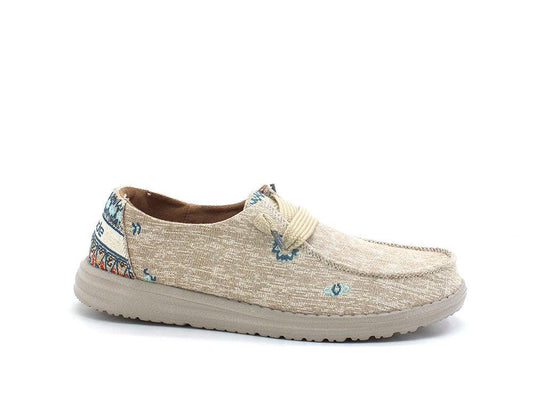 HEY DUDE Wendy Flora Scarpa Vela Sunflower Beige 122166017 - Sandrini Calzature e Abbigliamento
