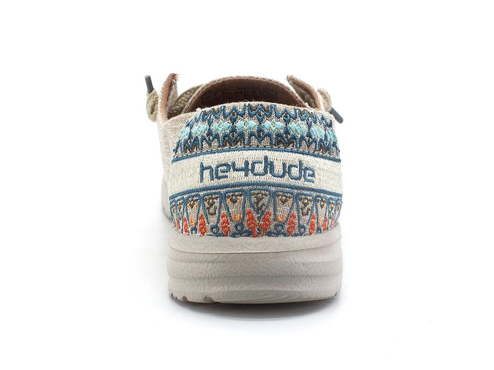 HEY DUDE Wendy Flora Scarpa Vela Sunflower Beige 122166017 - Sandrini Calzature e Abbigliamento