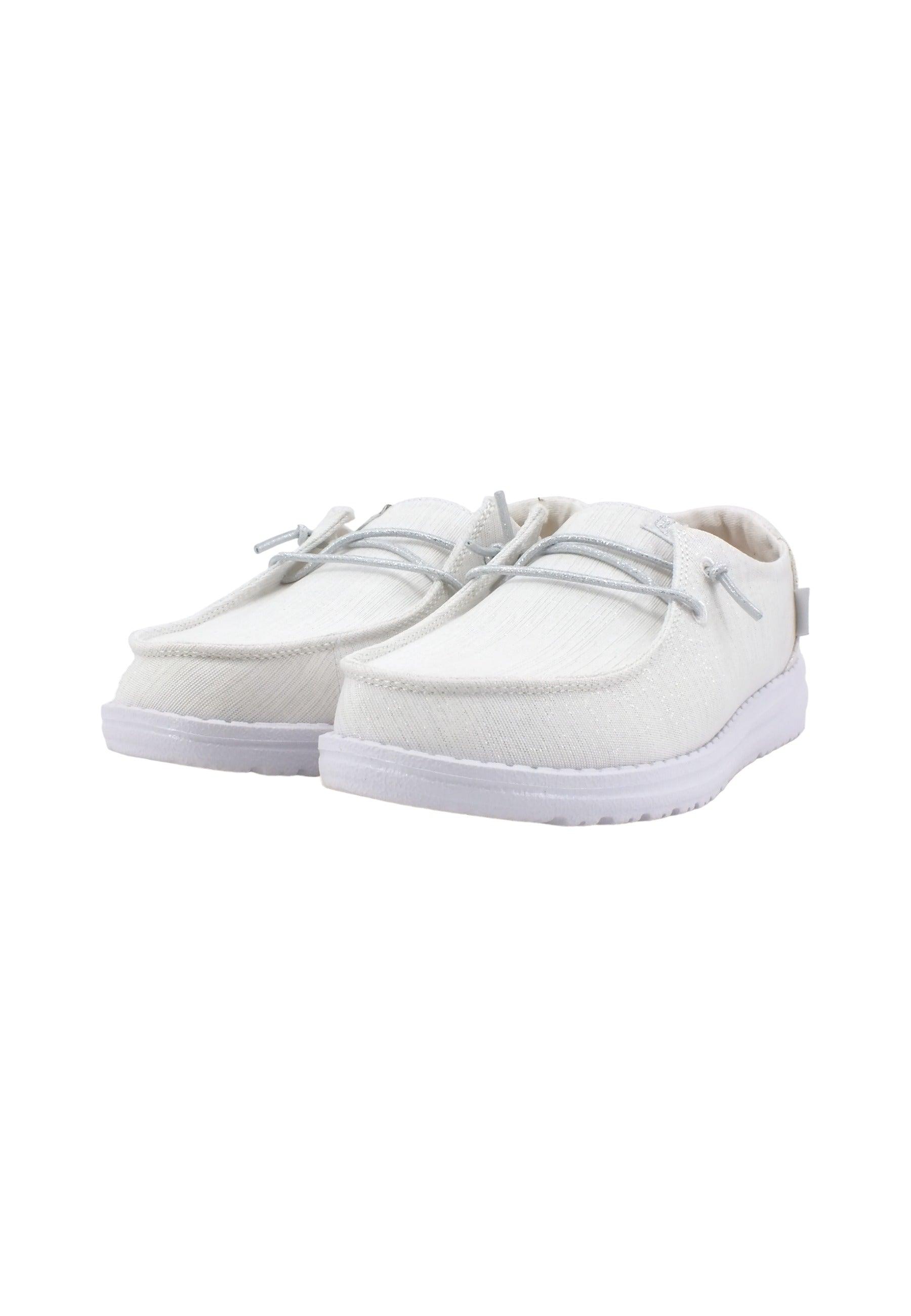 HEY DUDE Wendy Glitter Sneaker Vela Cloud Dust 40079-1JJ - Sandrini Calzature e Abbigliamento