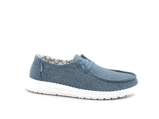 HEY DUDE Wendy Scarpa Vela Glitter Sparkling Blu Stone 121410711 - Sandrini Calzature e Abbigliamento