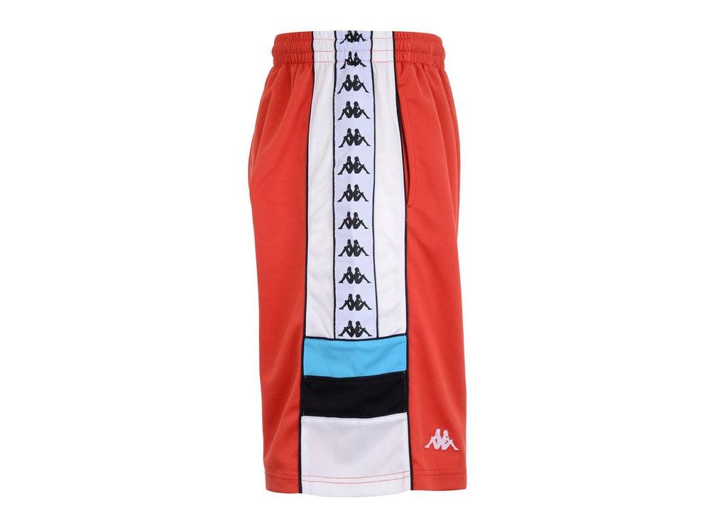 KAPPA 222 Banda Arawa Pantaloncino Uomo Red Wt Black Turq 303WBR0 - Sandrini Calzature e Abbigliamento