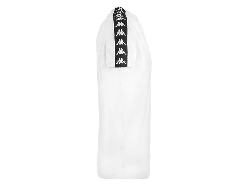KAPPA 222 Banda Coen Slim T-Shirt Unisex White Black 303UV10A99 - Sandrini Calzature e Abbigliamento