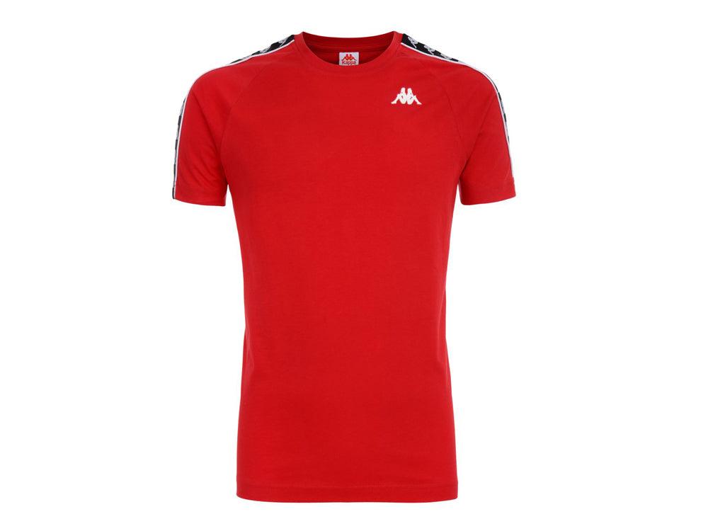 KAPPA 222 Banda Coen Slim T-Shirt Unisex White Black 303UV10A99 - Sandrini Calzature e Abbigliamento