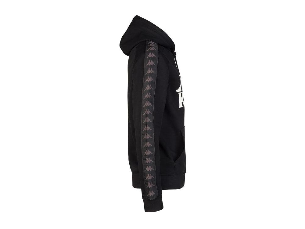 KAPPA 222 Banda Hurtados Felpa Uomo Black White Antique 3111HWW - Sandrini Calzature e Abbigliamento
