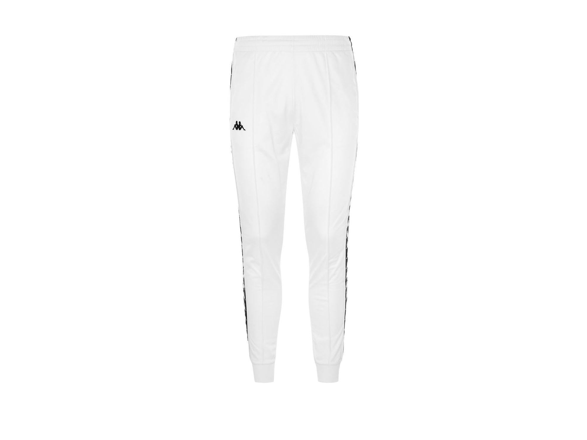 KAPPA 222 Banda Rastoria Slim Pantaloni Lunghi Unisex White Black 303KUC0922 - Sandrini Calzature e Abbigliamento