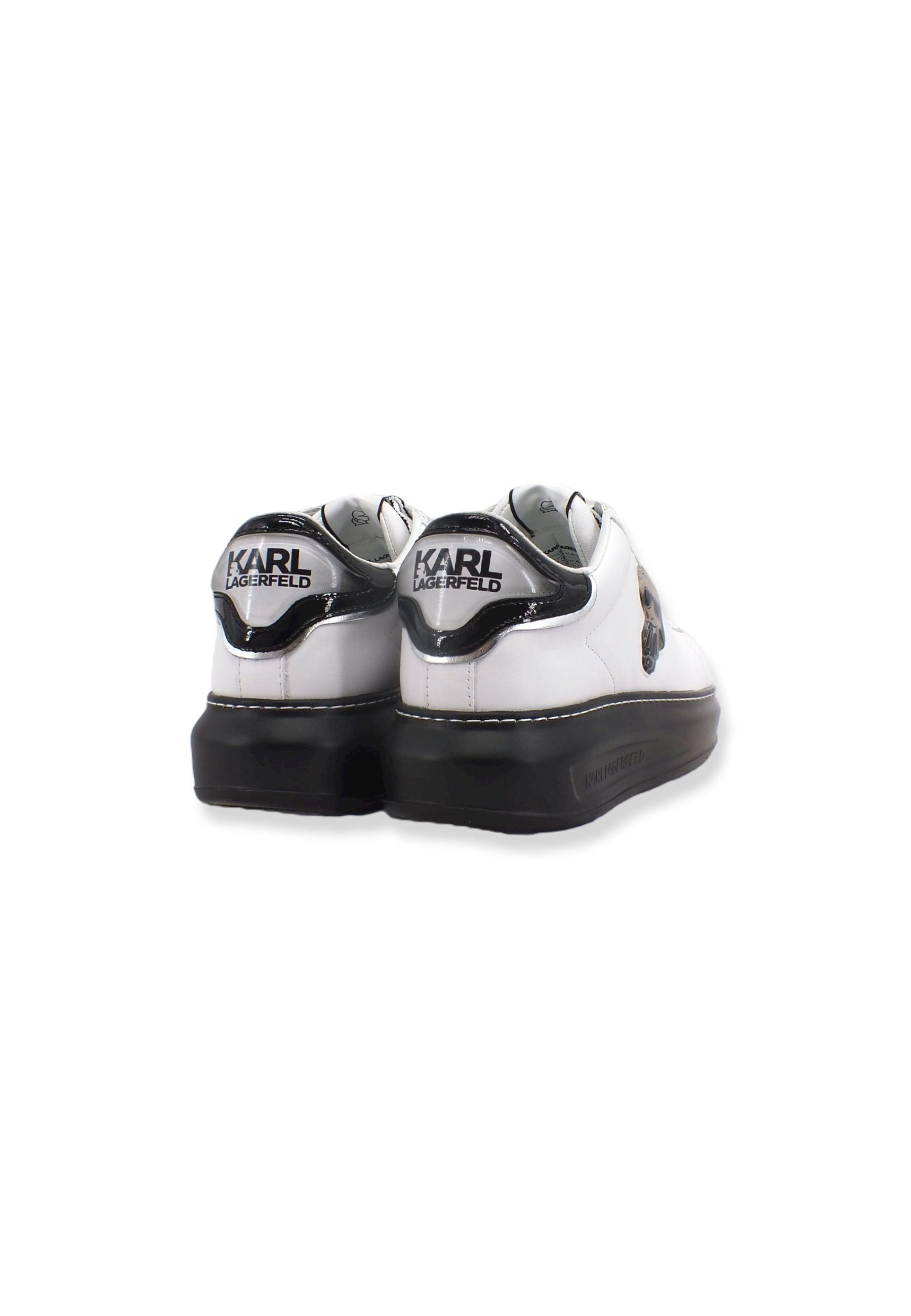 KARL LAGERFELD Kapri Jellikonic Sneaker Donna White Black KL62533 - Sandrini Calzature e Abbigliamento