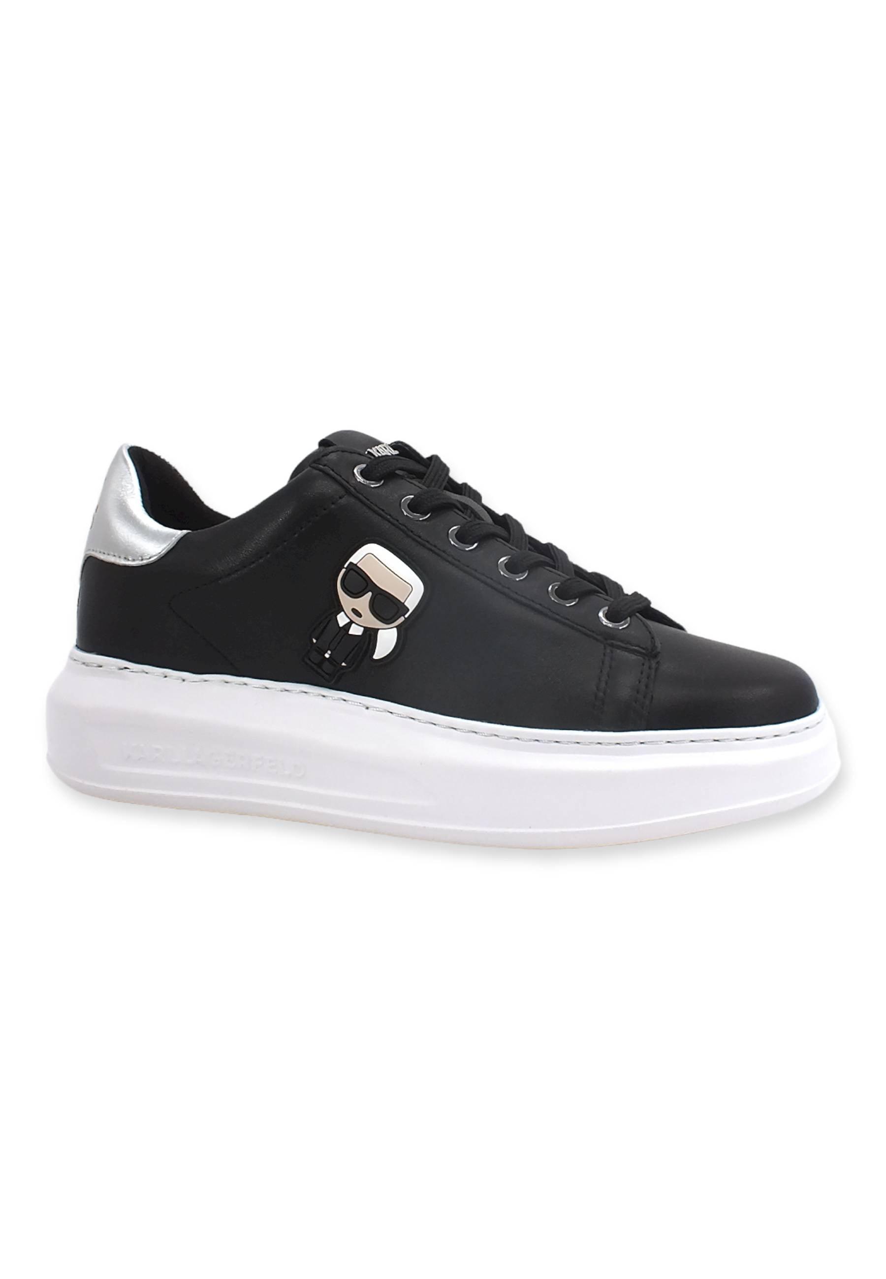 KARL LAGERFELD Kapri Sneaker Donna Black Leather KL62530 - Sandrini Calzature e Abbigliamento