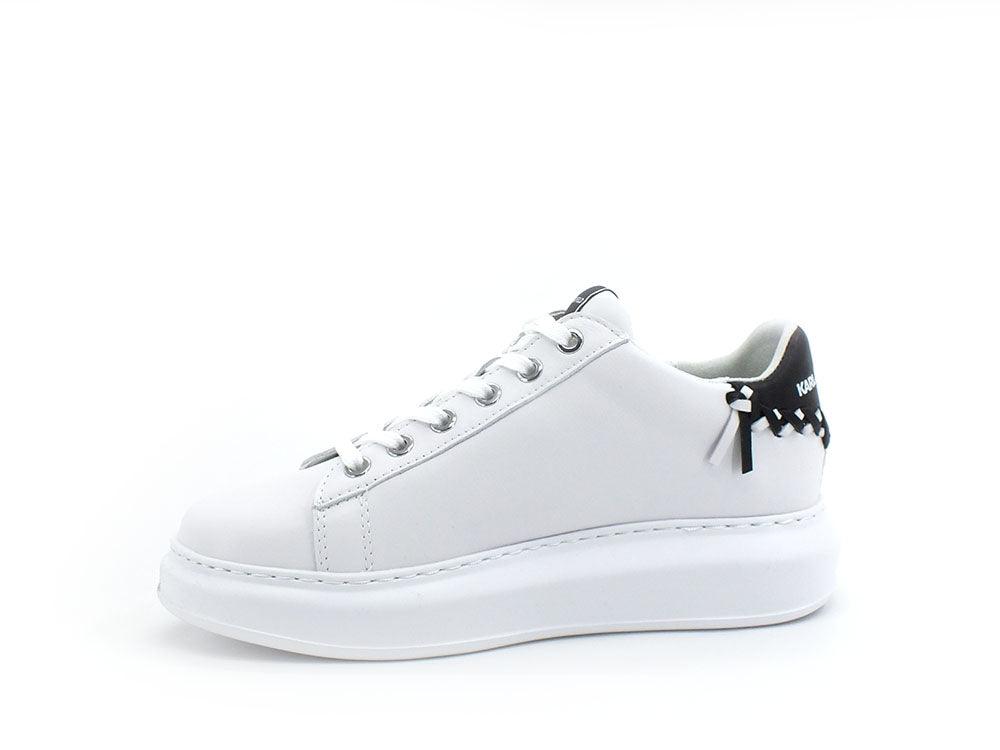 KARL LAGERFELD Kapri Whipstitch Lo Lace Sneaker White Black KL62572 - Sandrini Calzature e Abbigliamento