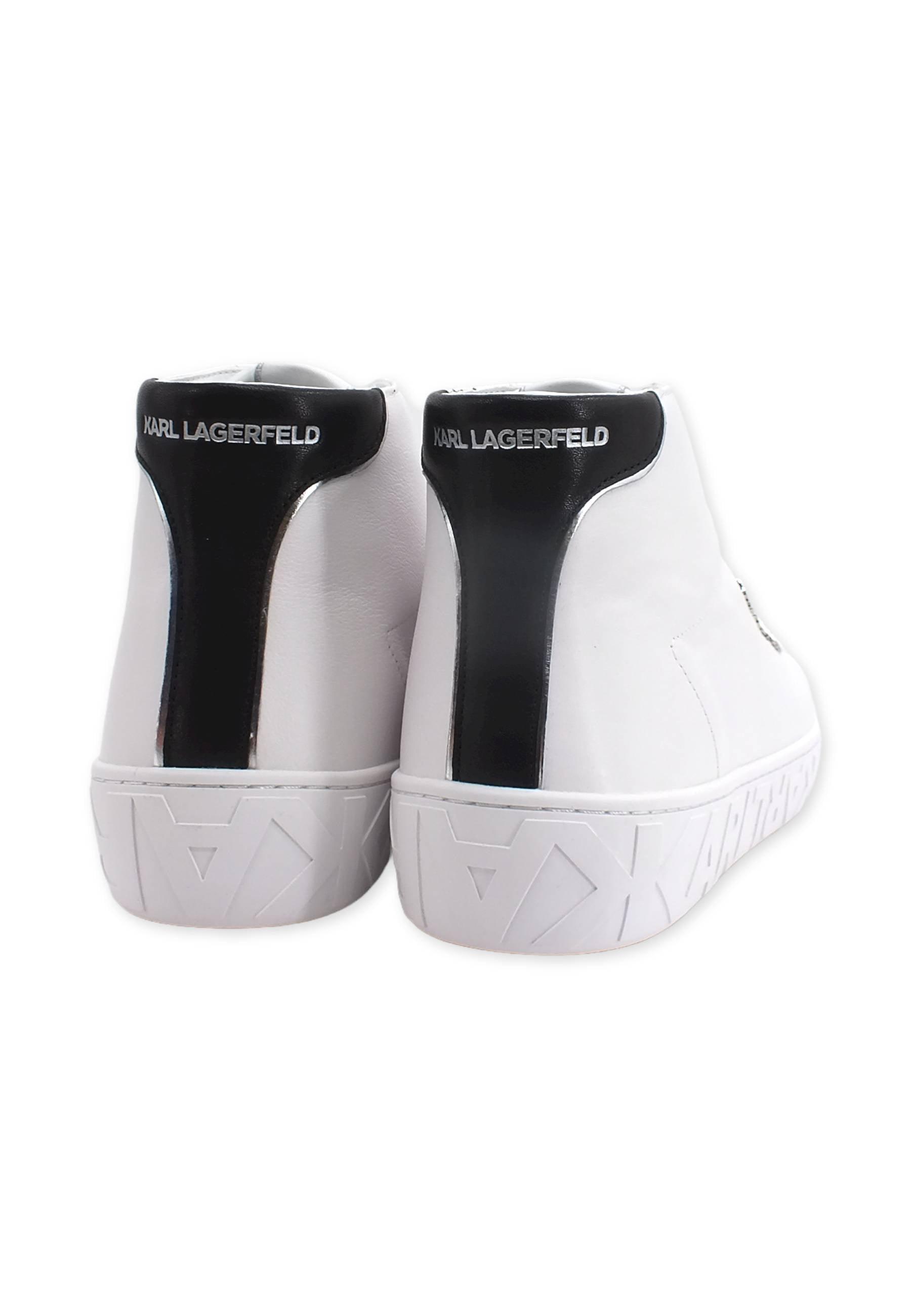 KARL LAGERFELD Kupsole III Mid Sneaker Uomo White KL51040 - Sandrini Calzature e Abbigliamento