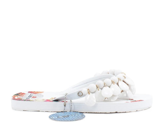 L.A. WATER Flower Infradito White Multi 02125A - Sandrini Calzature e Abbigliamento