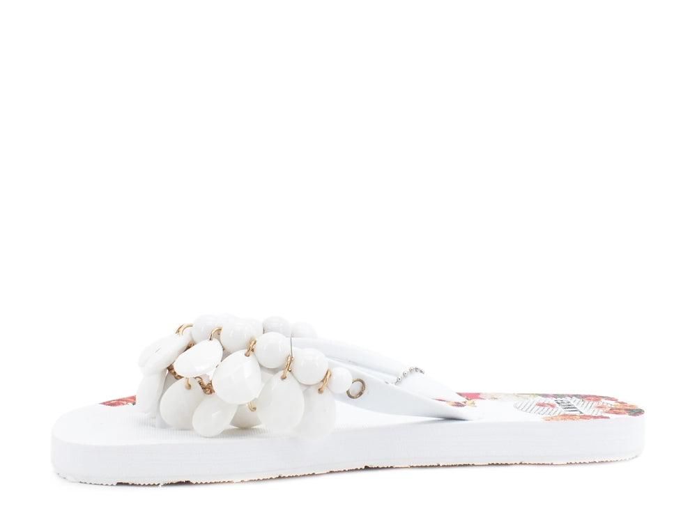 L.A. WATER Flower Infradito White Multi 02125A - Sandrini Calzature e Abbigliamento