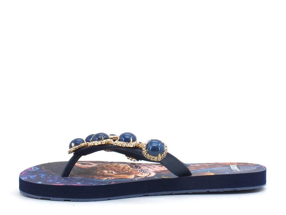 L.A. WATER Shipibo Infradito Blue Multi 02131A - Sandrini Calzature e Abbigliamento
