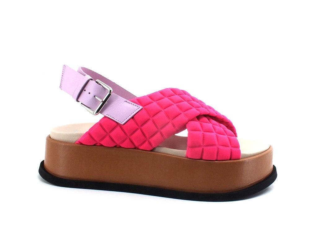 L4K3 Malibù Sandalo Fasce Incrocio Pink Rosa F18-MAL - Sandrini Calzature e Abbigliamento