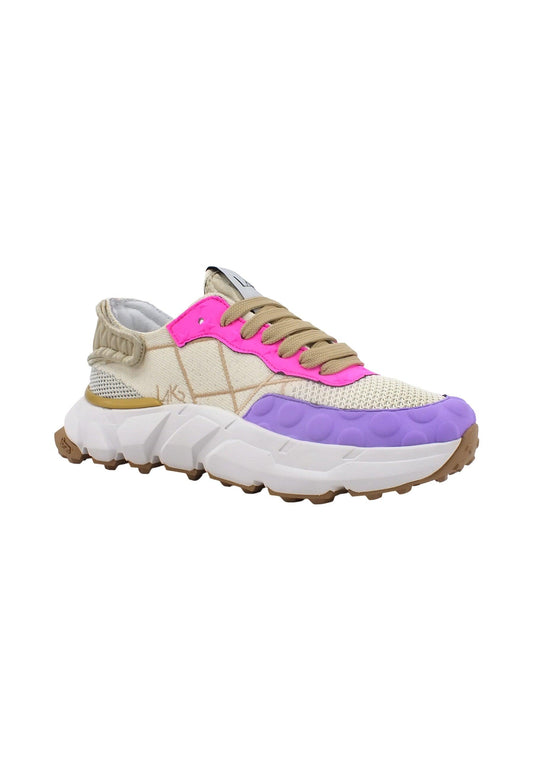 L4K3 Mr Big V Sneaker Donna Violet Beige Y06 - Sandrini Calzature e Abbigliamento