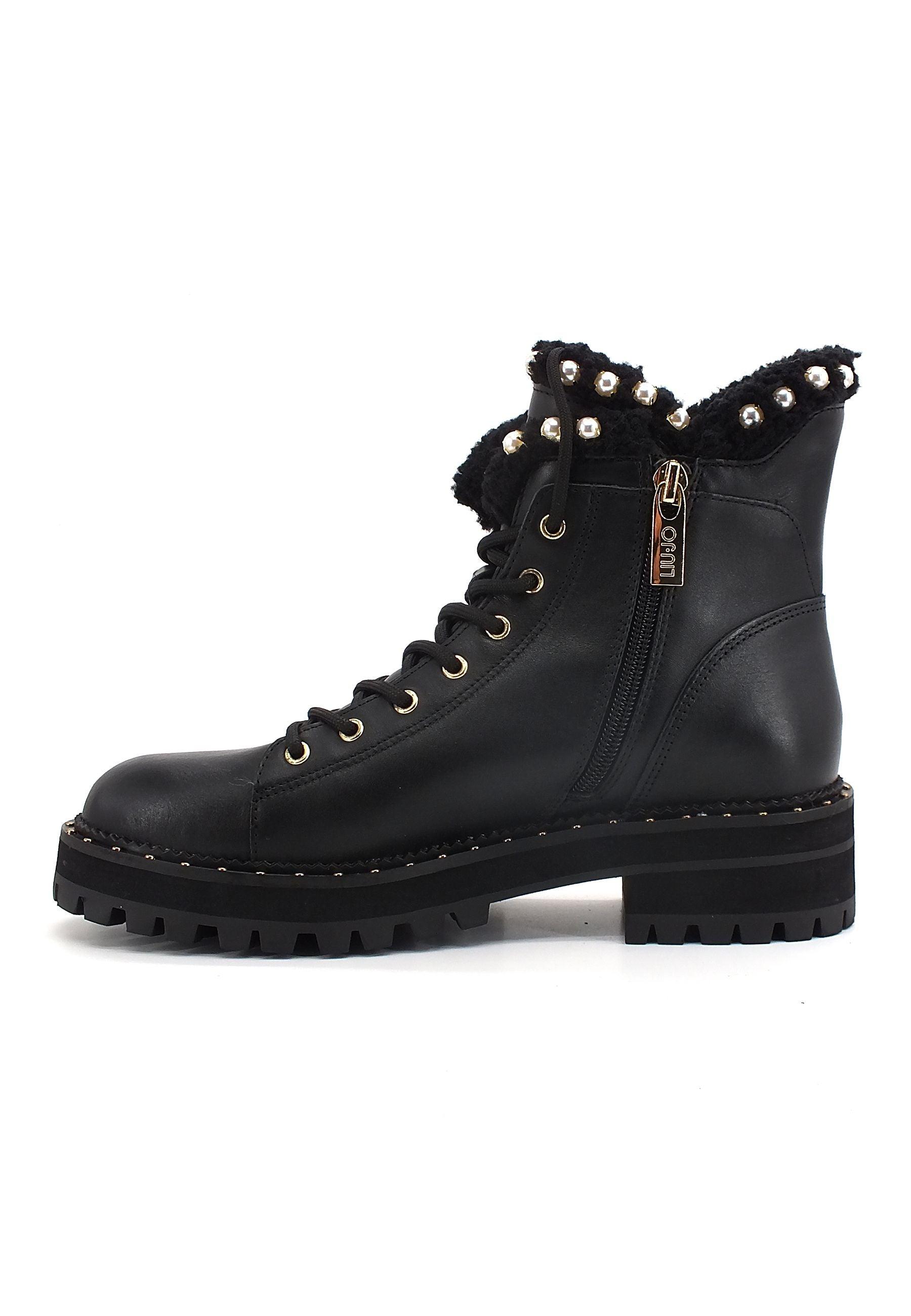 LIU J0 Amy 11 Stivaletto Pelo Donna Black SF2211P0102 - Sandrini Calzature e Abbigliamento