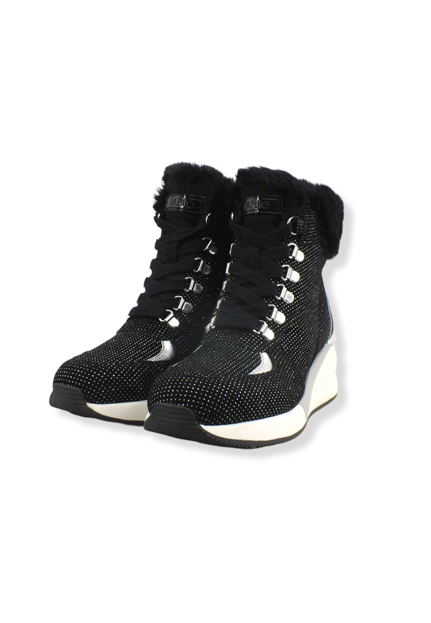 LIU JO Alyssa 05 Sneaker Zeppa Donna Black BF2031PX164 - Sandrini Calzature e Abbigliamento