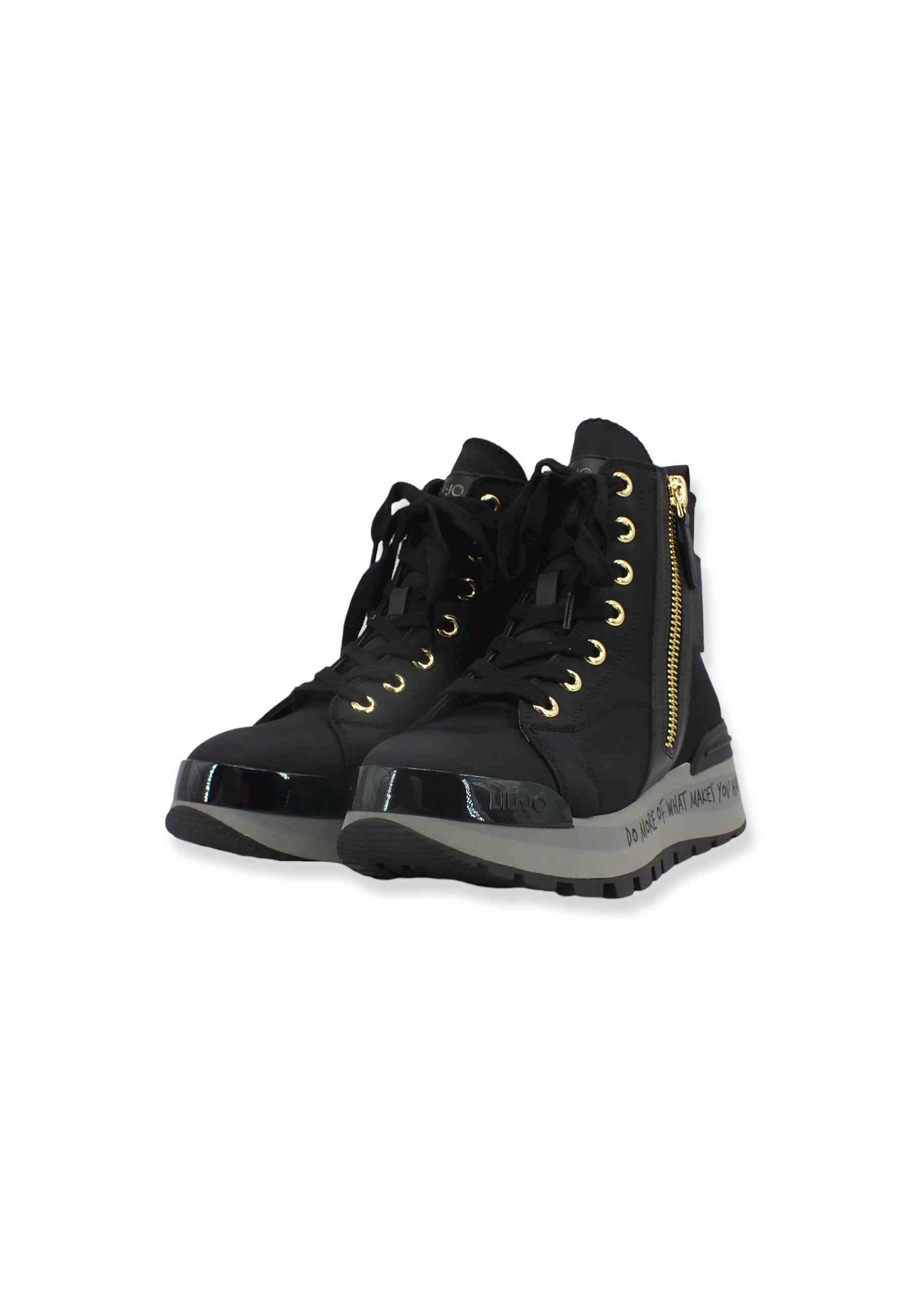 LIU JO Amazing 03 Mid Sneaker Donna Black BF2129T0011 - Sandrini Calzature e Abbigliamento