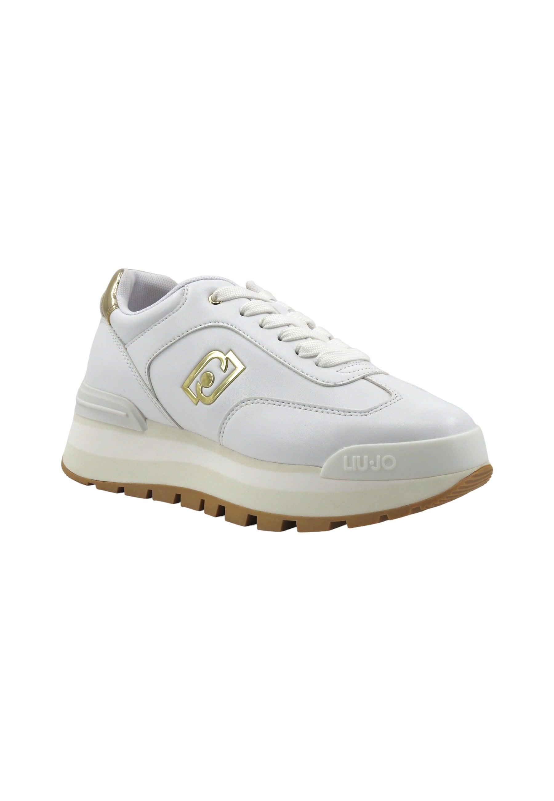 LIU JO Amazing 28 Sneaker Donna White Gold BA4011EX014 - Sandrini Calzature e Abbigliamento