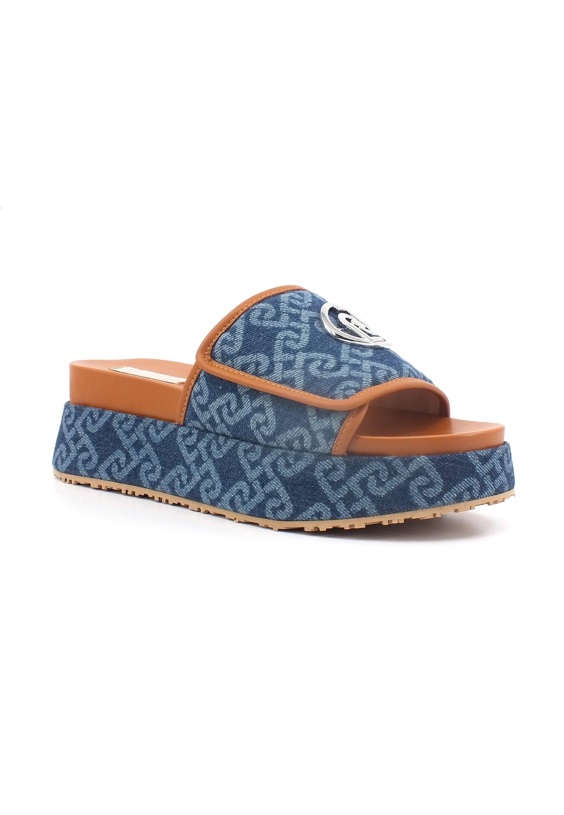 LIU JO Frida 26 Ciabatta Donna Blu Denim SA3029TX307 - Sandrini Calzature e Abbigliamento