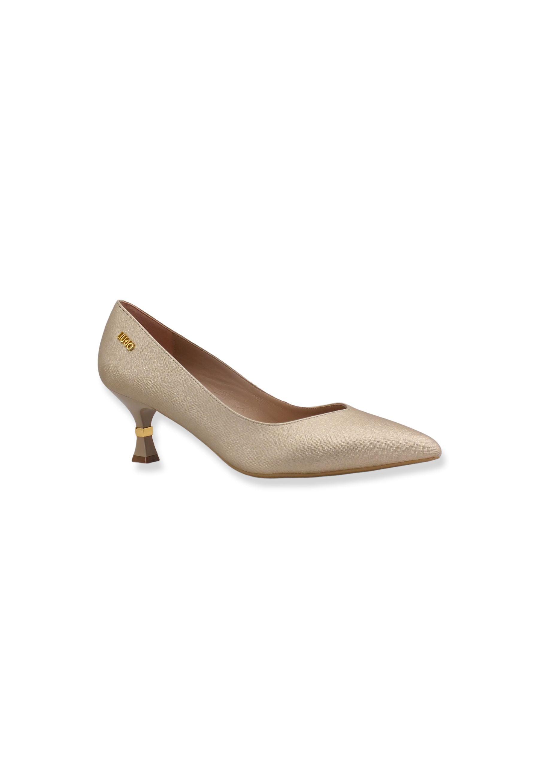 LIU JO Gaia 10 Saffiano Dècolletè Light Gold SF2265EX076 - Sandrini Calzature e Abbigliamento