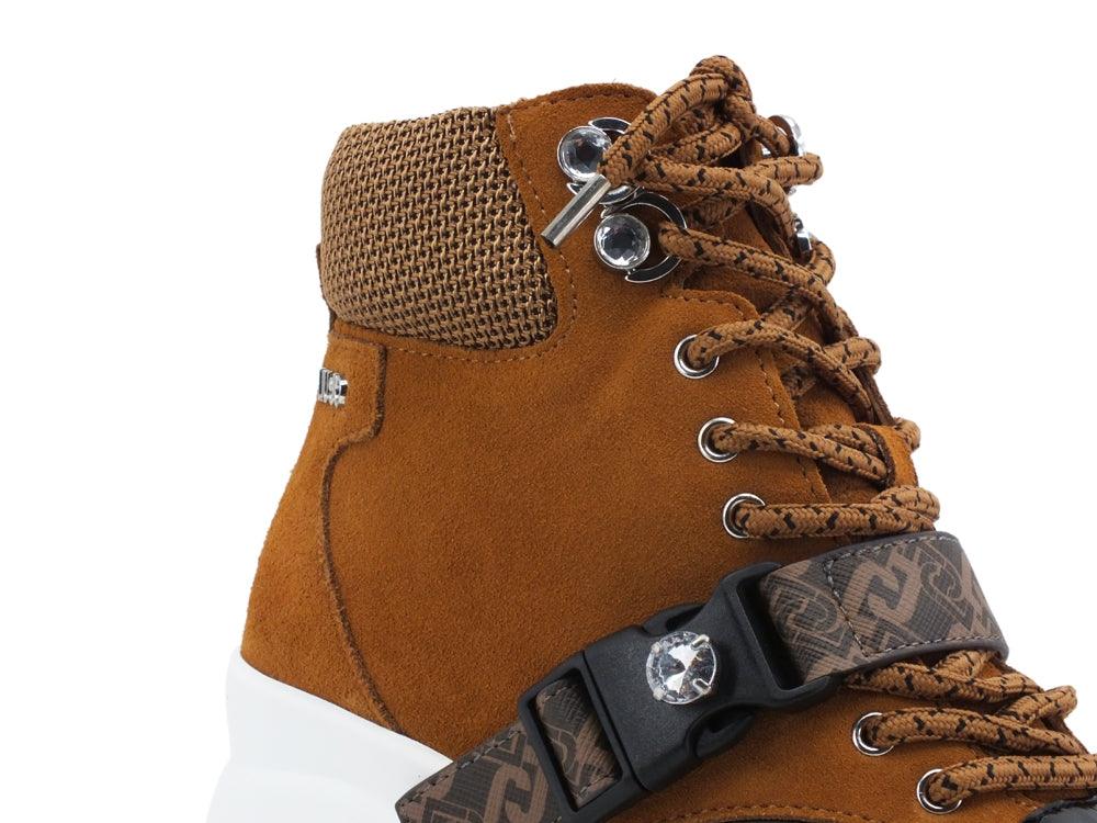 LIU JO Karlie Revolution 15 Sneakers Zeppa Tabacco Brown BF0051PX002 - Sandrini Calzature e Abbigliamento