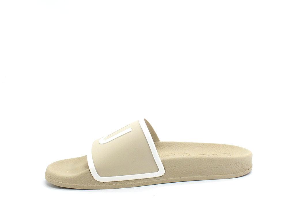 LIU JO Kos 02 Ciabatta Slipper Logo Beige Milk BA2169EX028 - Sandrini Calzature e Abbigliamento