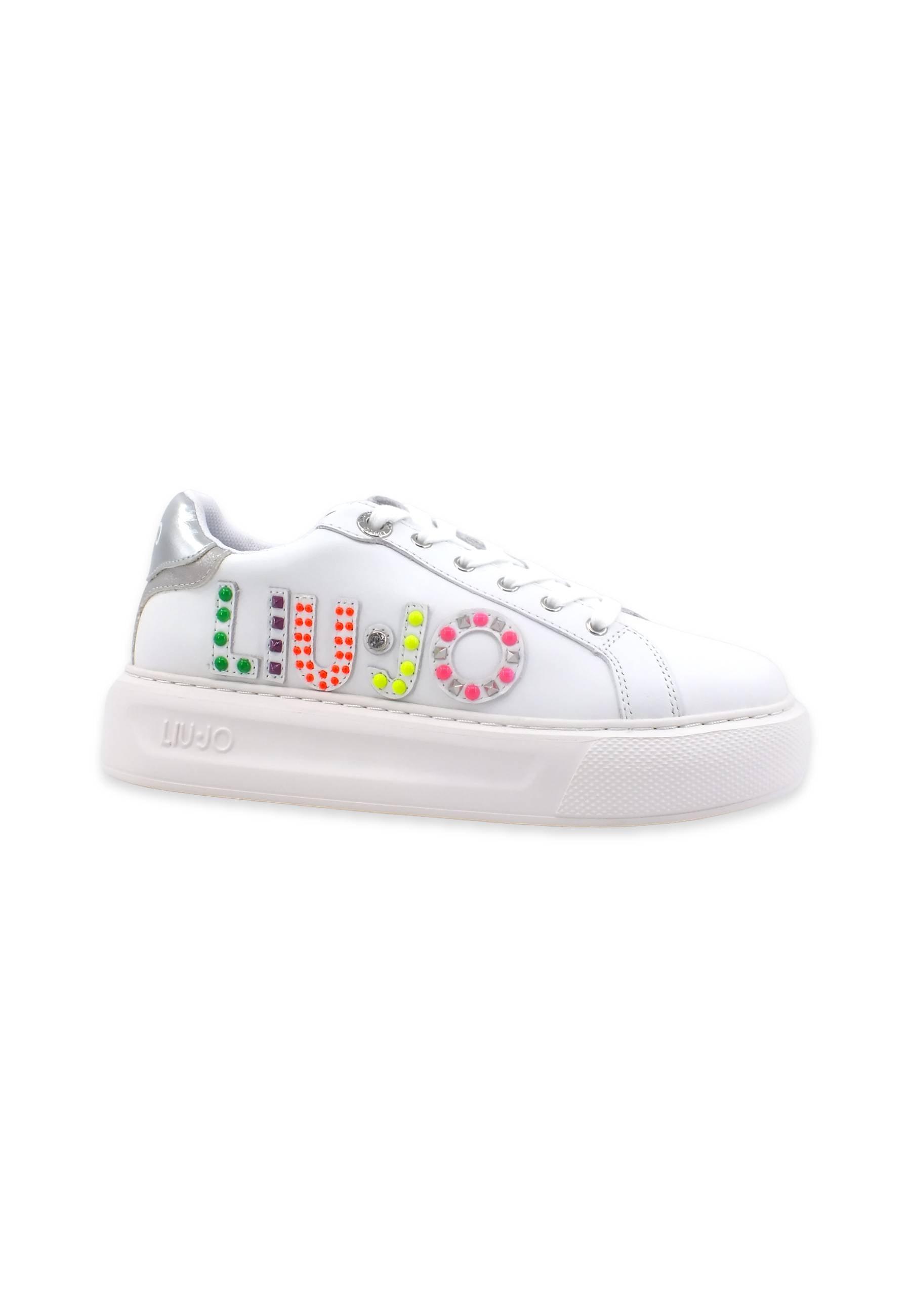 LIU JO Kylie 10 Sneaker Donna White Silver BA3127PX354 - Sandrini Calzature e Abbigliamento