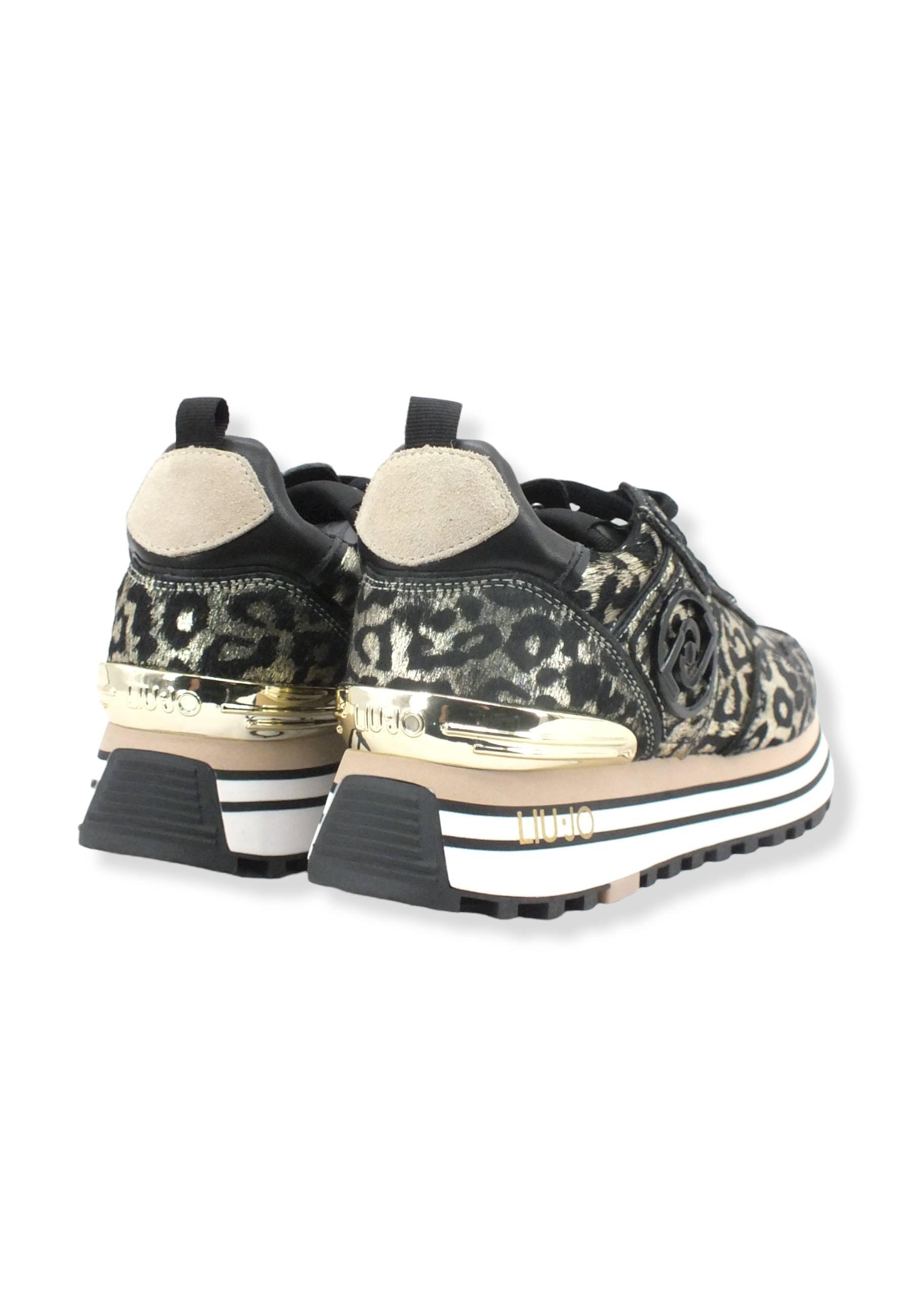 LIU JO Maxi Wonder 24 Sneaker Donna Animalier Light Gold BF2103PX293 - Sandrini Calzature e Abbigliamento