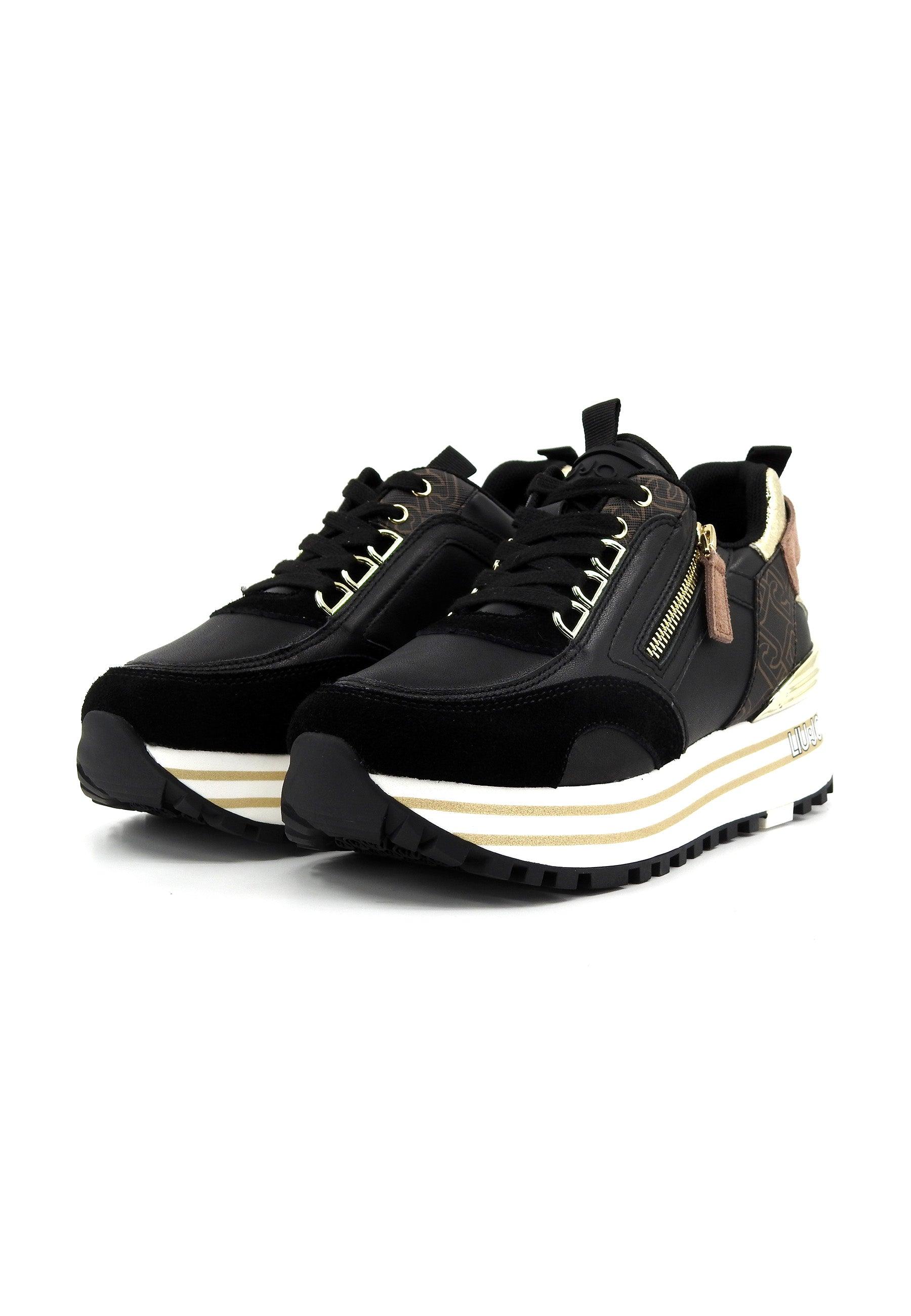 LIU JO Maxi Wonder 72 Sneaker Donna Black Brown BA4057PX454 - Sandrini Calzature e Abbigliamento