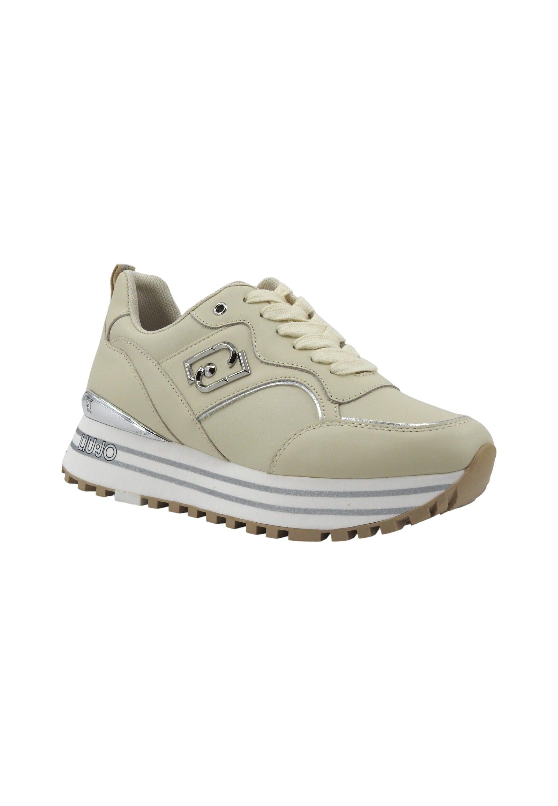 LIU JO Maxi Wonder 73 Sneaker Donna Ivory Beige BA4059P0102 - Sandrini Calzature e Abbigliamento