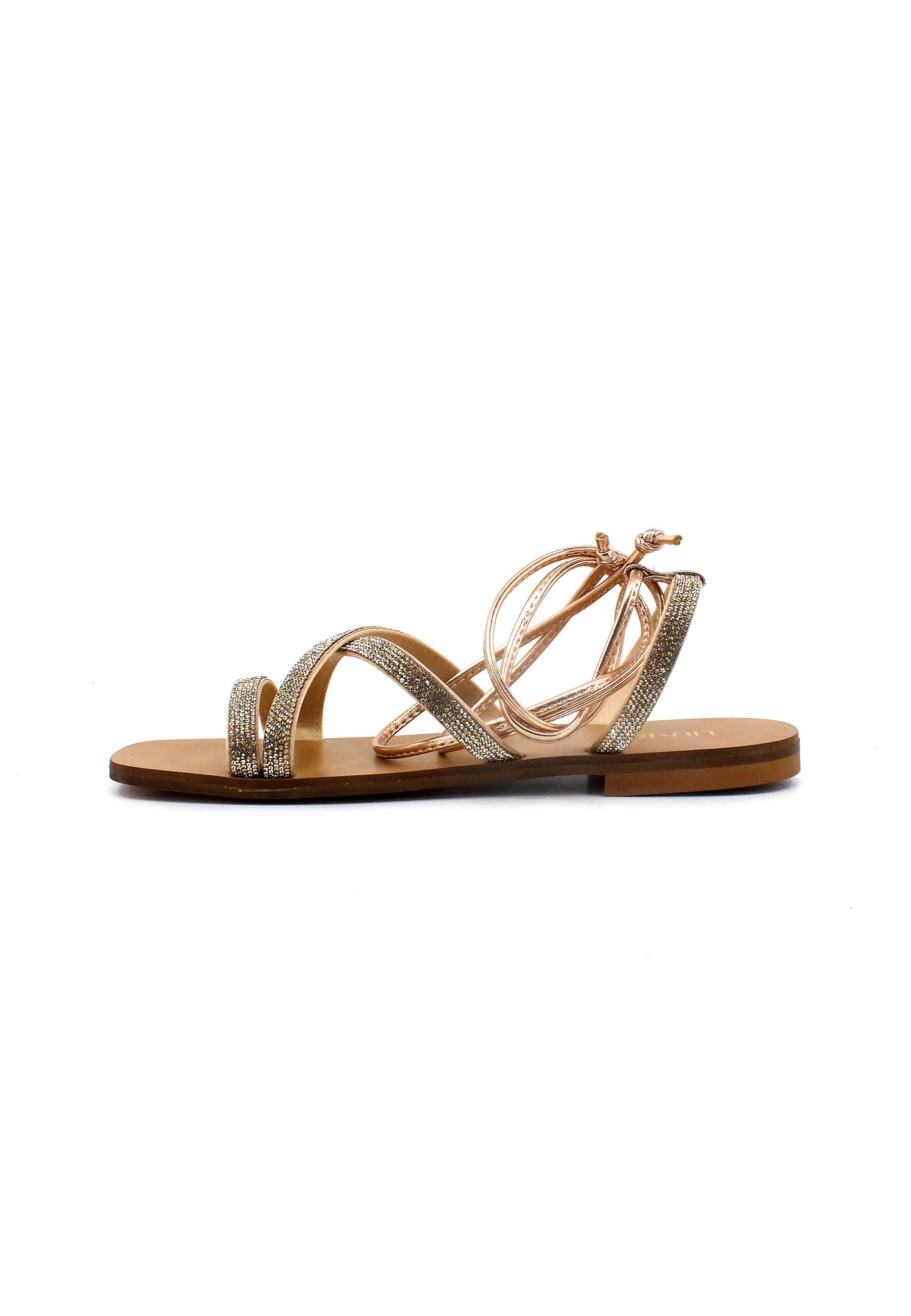 LIU JO Saba 05 Sandalo Donna Oro Champagne SA3149T0380 - Sandrini Calzature e Abbigliamento