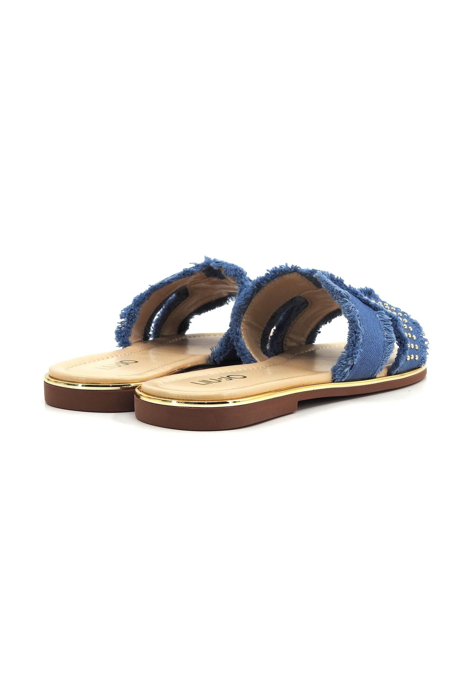 LIU JO Sally 176 Ciabatta Donna Denim Blu 4A4711TX029 - Sandrini Calzature e Abbigliamento