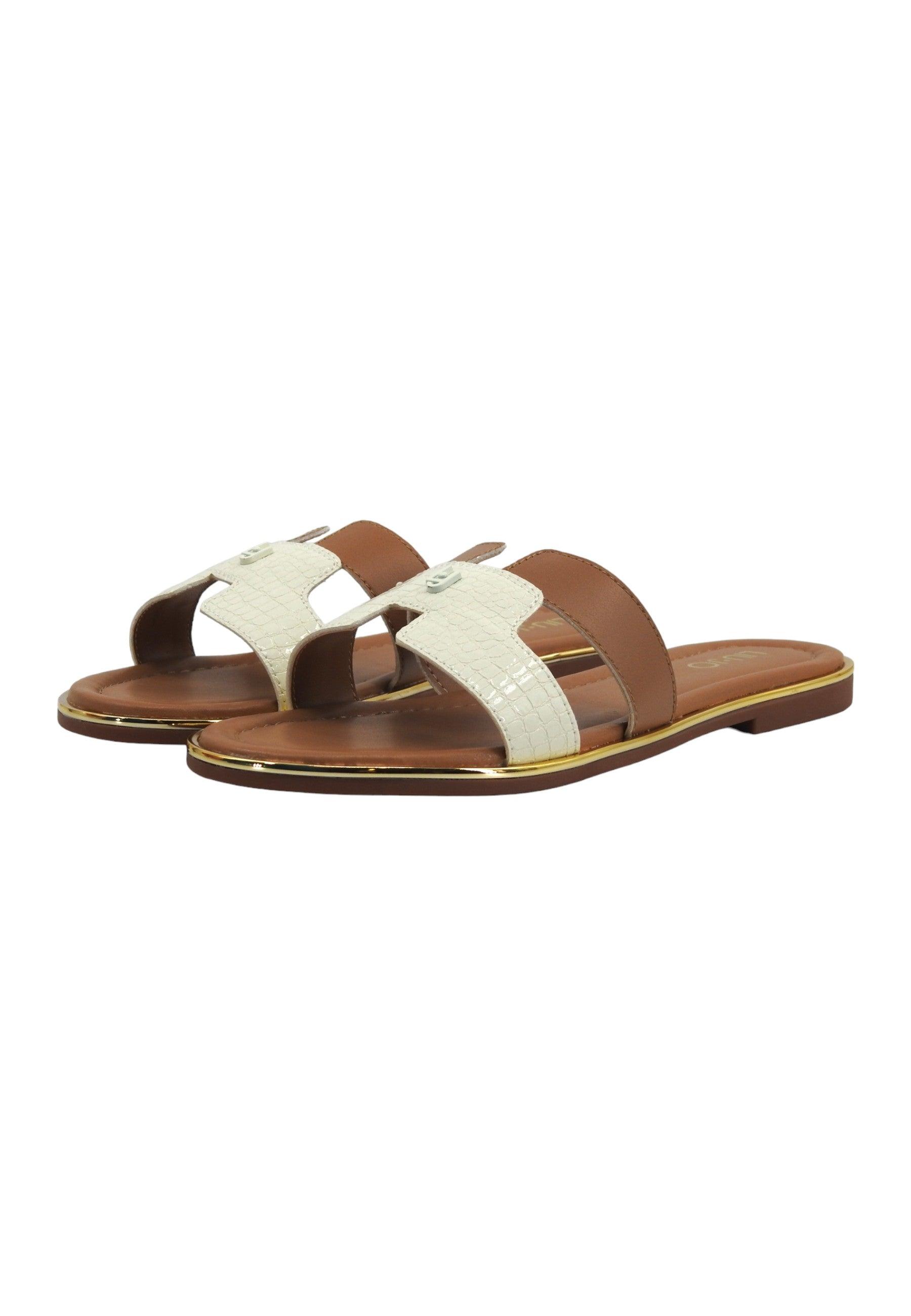 LIU JO Sally 176 Ciabatta Donna Nut White 4A4711EX247 - Sandrini Calzature e Abbigliamento