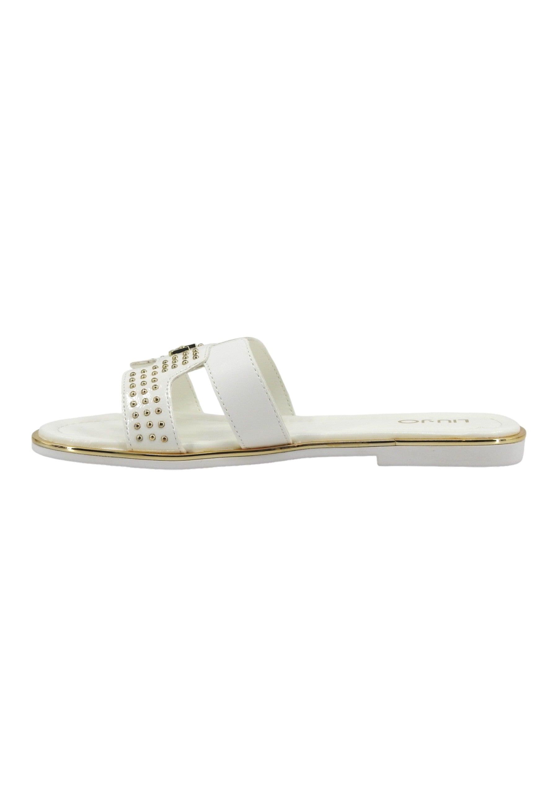 LIU JO Sally 176 Ciabatta Donna White 4A4711EX246 - Sandrini Calzature e Abbigliamento