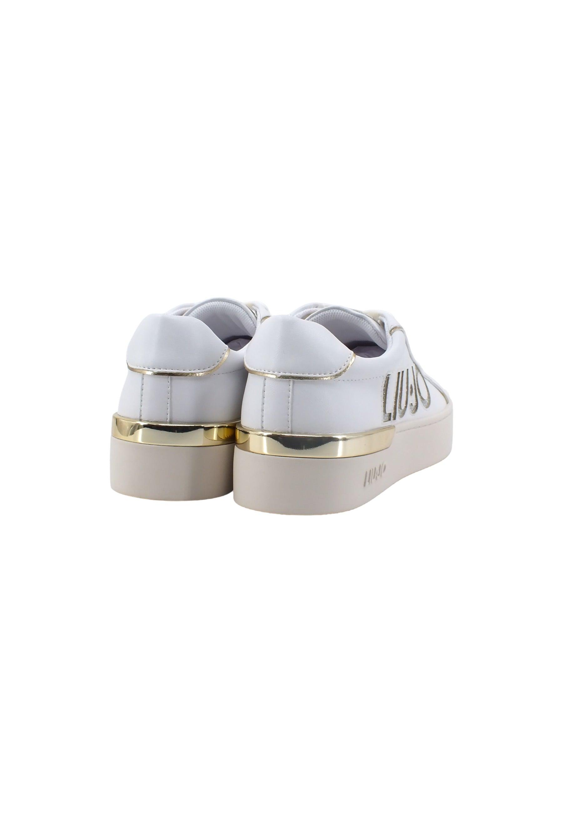 LIU JO Silvia 65 Sneaker Donna White Light Gold BF3045EX097 - Sandrini Calzature e Abbigliamento