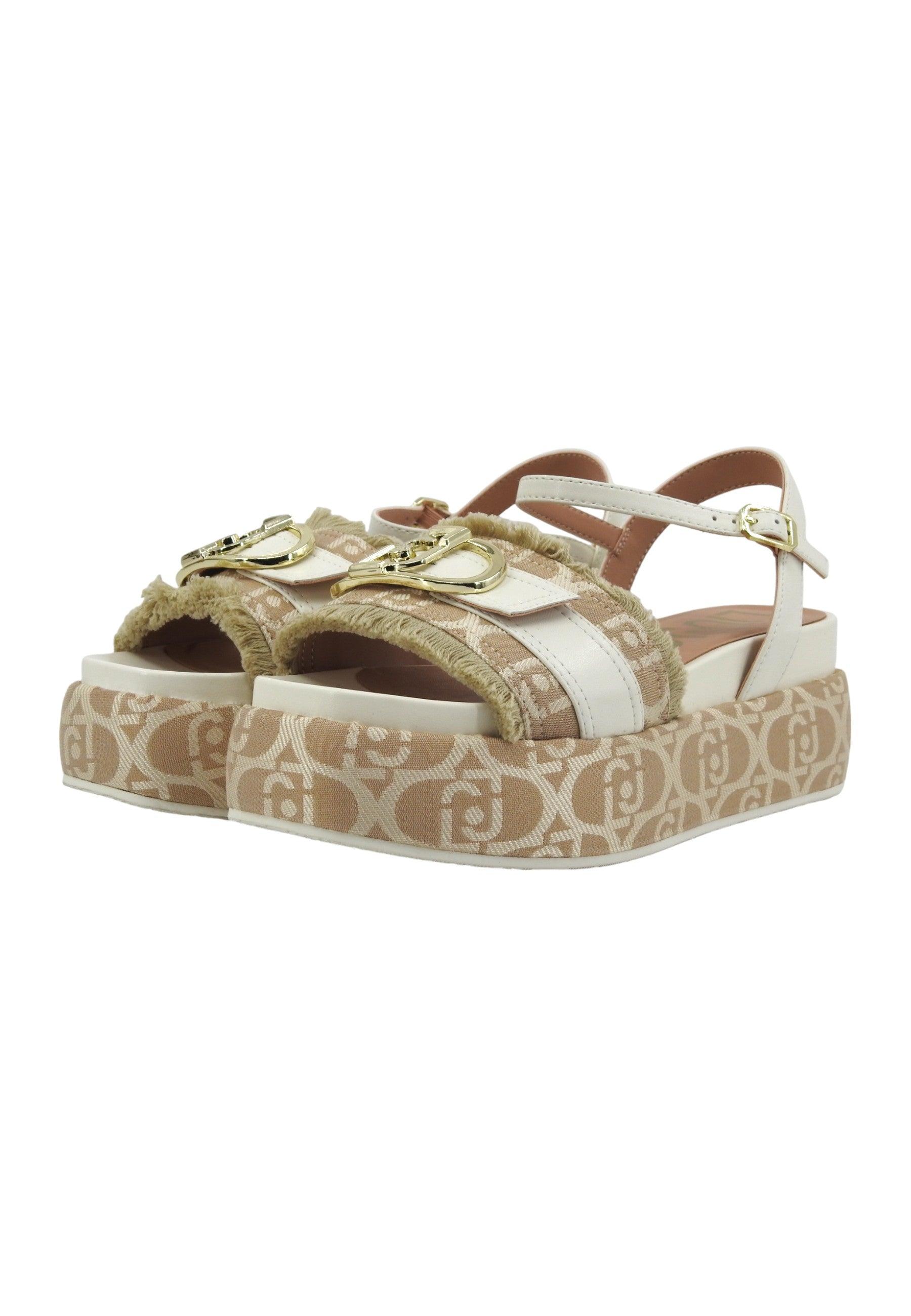 LIU JO Sommer 04 Sandalo Donna Beige White SA4155TX412 - Sandrini Calzature e Abbigliamento