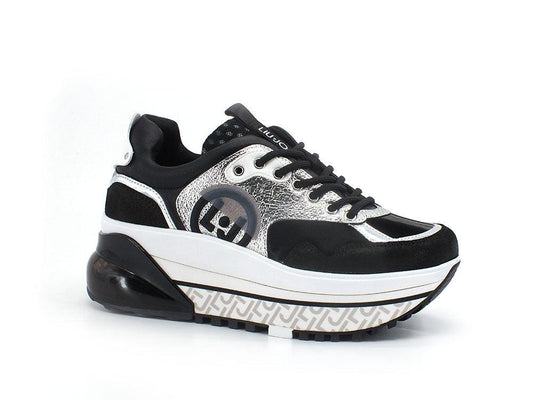 LIU JO Wonder Maxi Air 2C Sneaker Black Silver BA2157PX104 - Sandrini Calzature e Abbigliamento