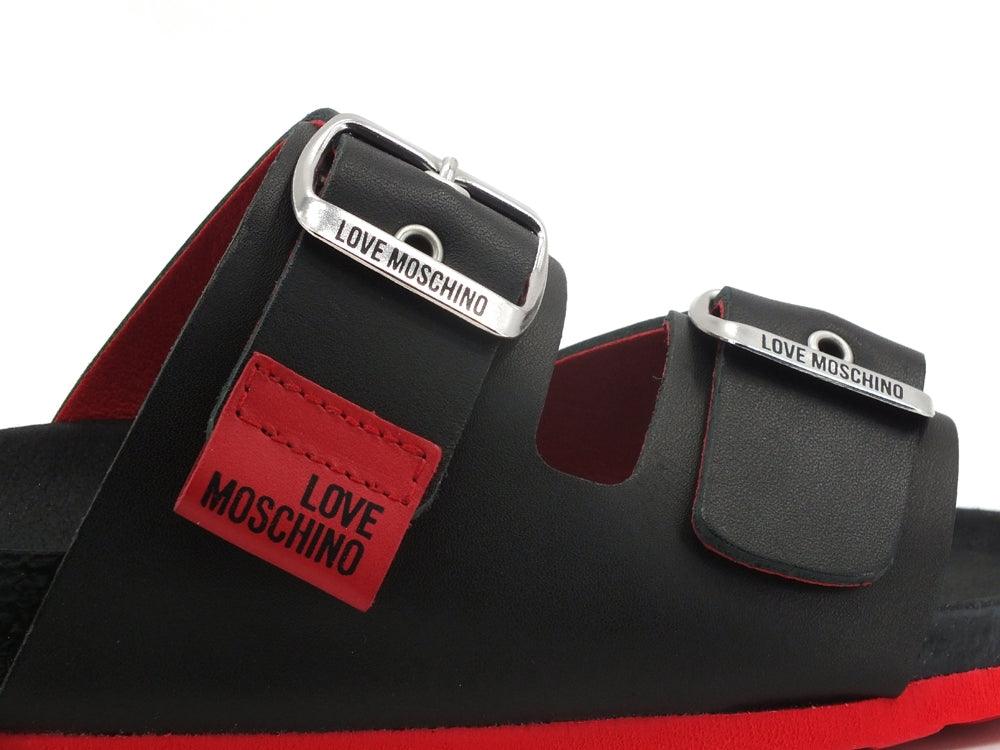 LOVE MOSCHINO Ciabatta 2 Fibbie Nero JA28103G1EIAZ000 - Sandrini Calzature e Abbigliamento