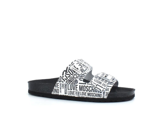 LOVE MOSCHINO Ciabatta Fibbia Nero JA28073G1EIJ010A - Sandrini Calzature e Abbigliamento