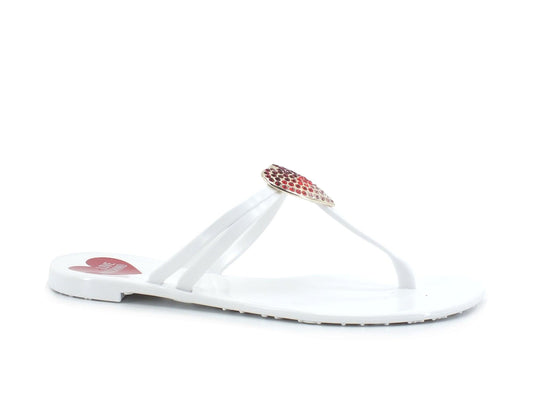 LOVE MOSCHINO Infradito Gomma Cuore Pietre Bianco JA28321G0EI34100 - Sandrini Calzature e Abbigliamento