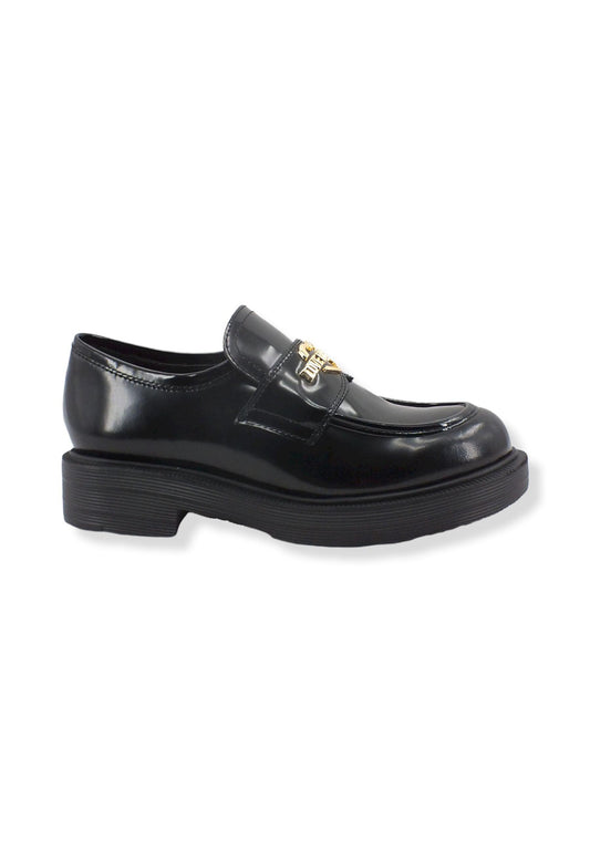 LOVE MOSCHINO Mocassino Pelle Tacco Donna Nero JA10154G1FIB0000 - Sandrini Calzature e Abbigliamento