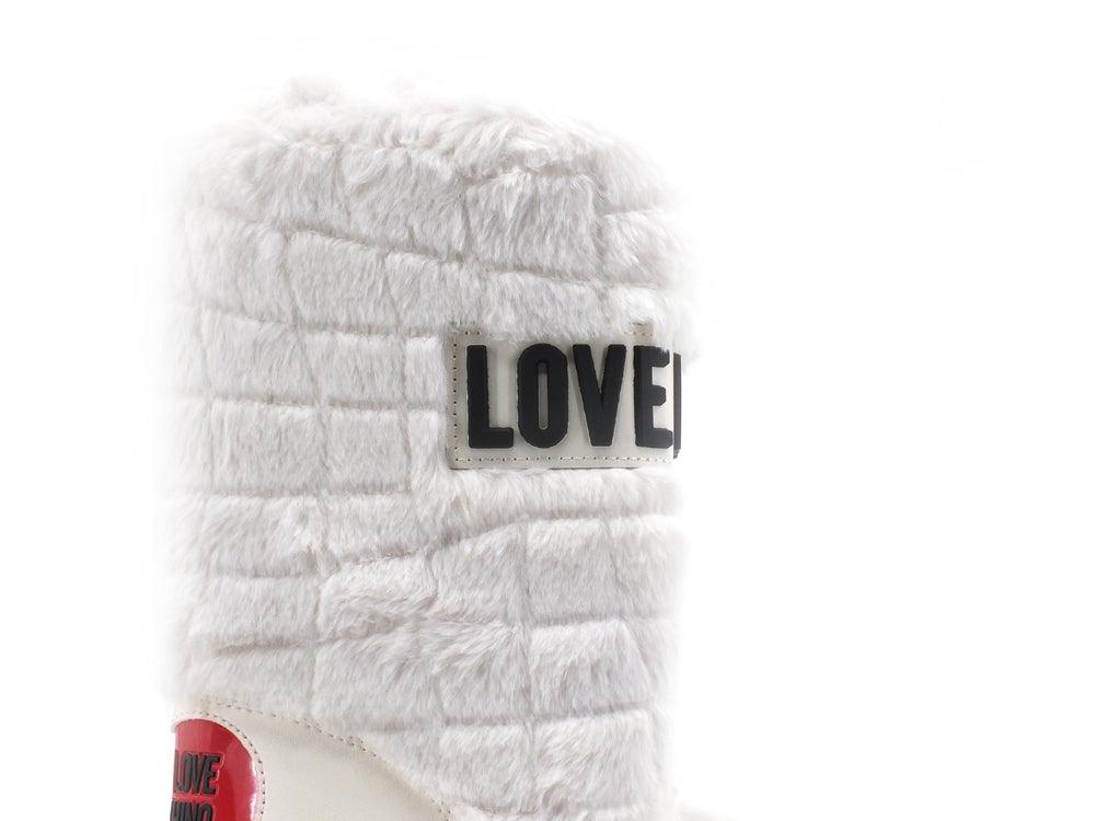LOVE MOSCHINO Moonboot Skyboot Logo Pelo Cocco JA24232G0DISN11A - Sandrini Calzature e Abbigliamento