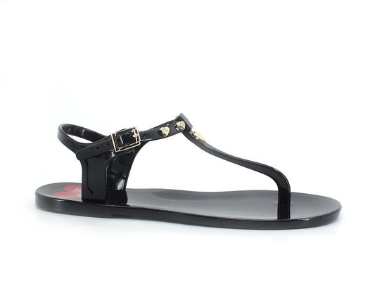 LOVE MOSCHINO Sandalo Infradito Gomma Borchie Nero JA16171G0EI32000 - Sandrini Calzature e Abbigliamento