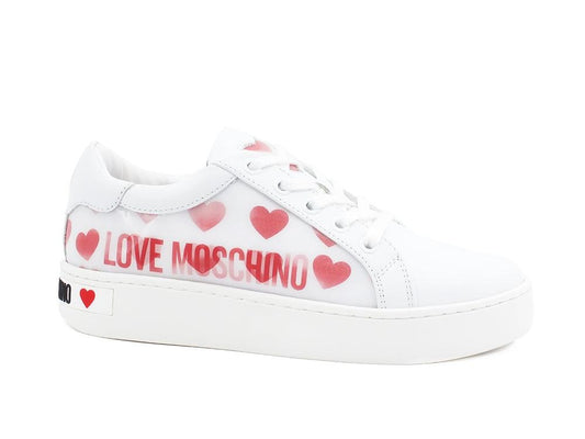 LOVE MOSCHINO Sneaker Cuore Bianco Ologram JA15023G1BIA510A - Sandrini Calzature e Abbigliamento