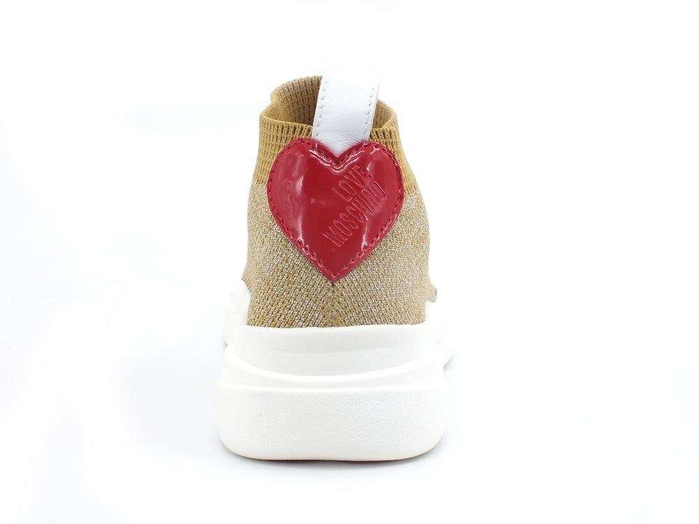 LOVE MOSCHINO Sneaker Running Socks Calzino Elastic Platino JA15113G1EIZ9900 - Sandrini Calzature e Abbigliamento